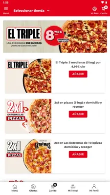 Telepizza android App screenshot 1